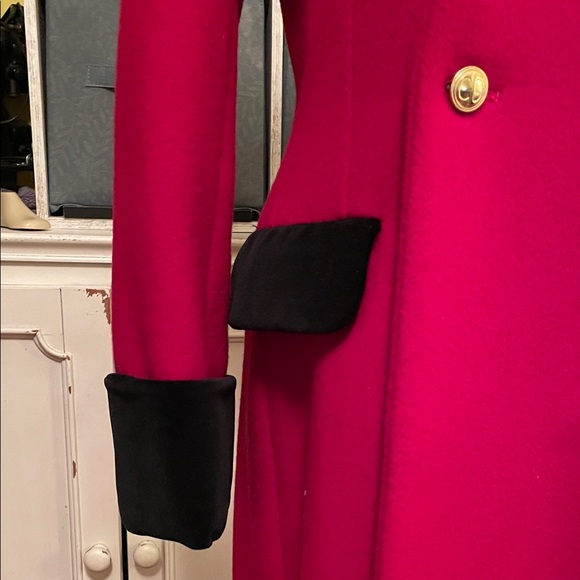 Dior Cherry Red and Black Trench Coat - Picture 3 of 9